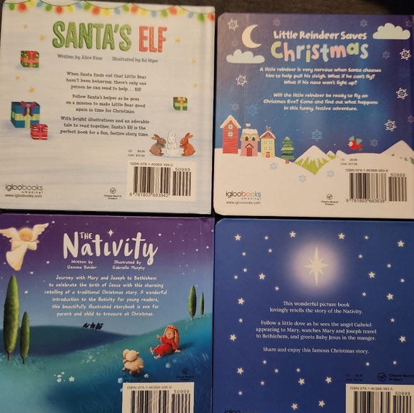 Lot of 4 Padded board Christmas books by Igloo NEW - Picture 5 of 10
